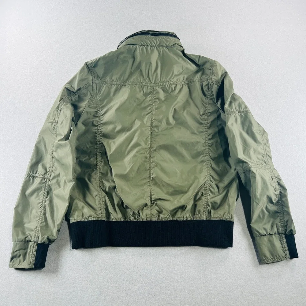 Michael Kors Bomber Jacket Women M Olive Green Utility Gorpcore MilitaryHooded